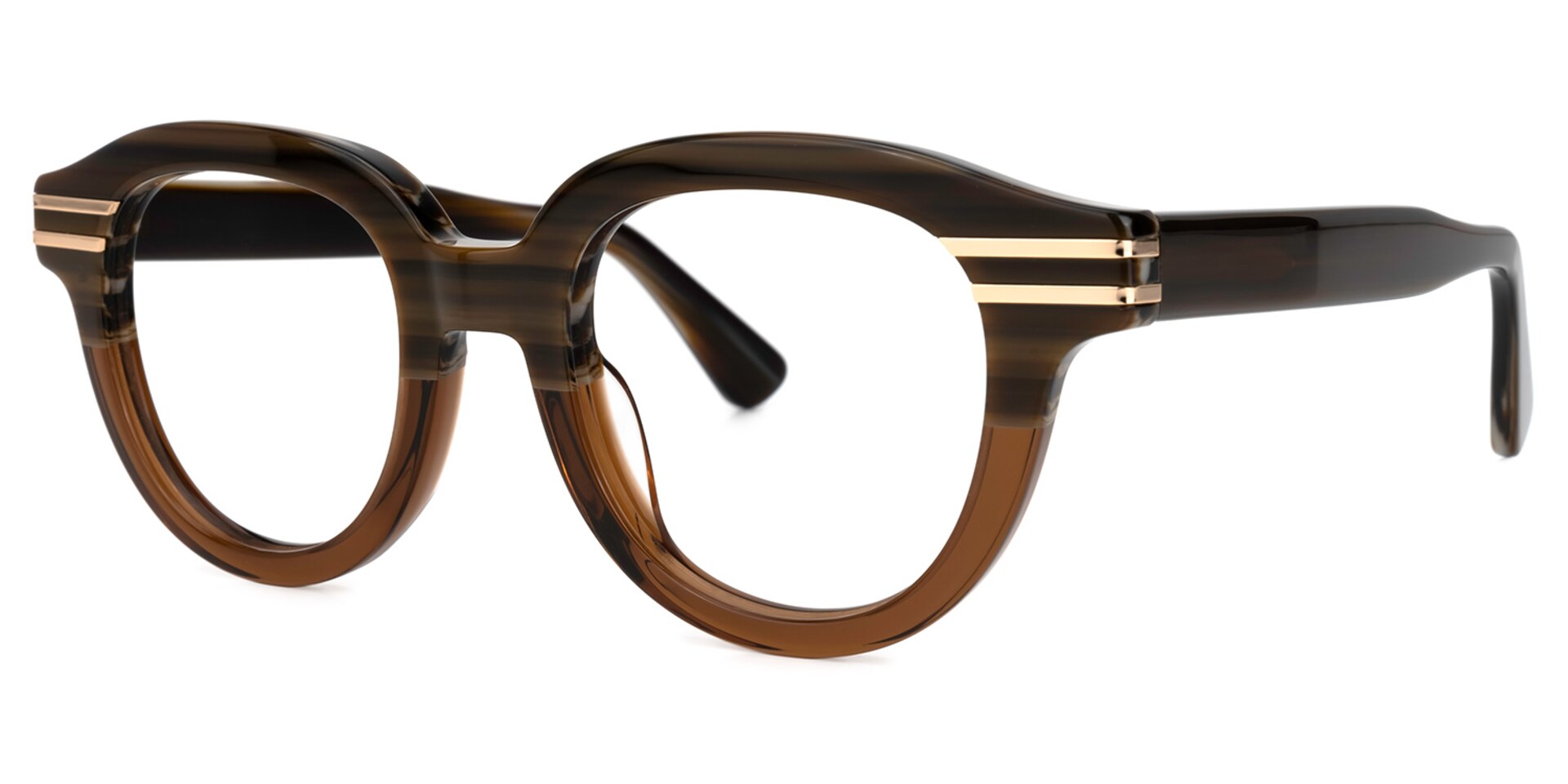 Merkley Round Brown Glasses | Zeelool Glasses1