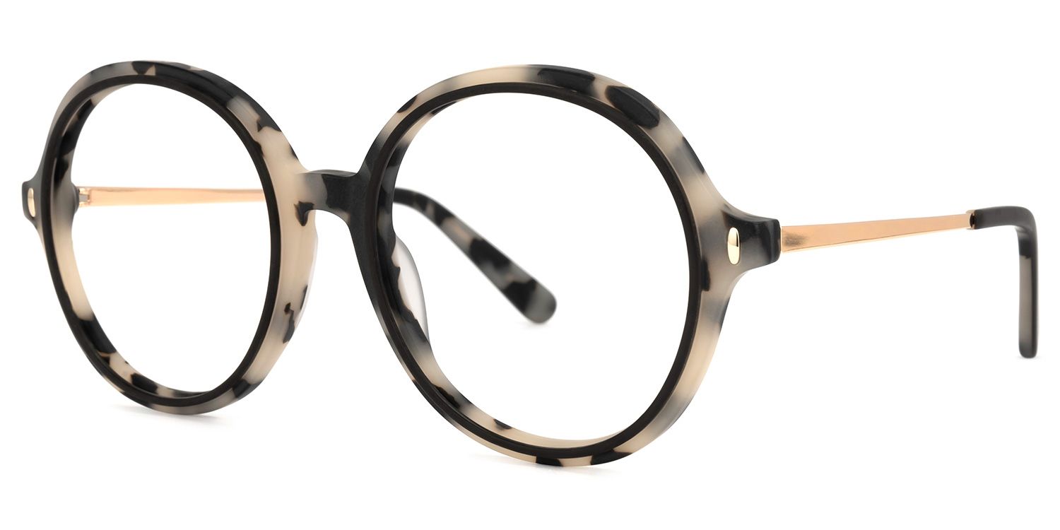 Tionna Round Light-Tortoise Glasses | Zeelool Glasses