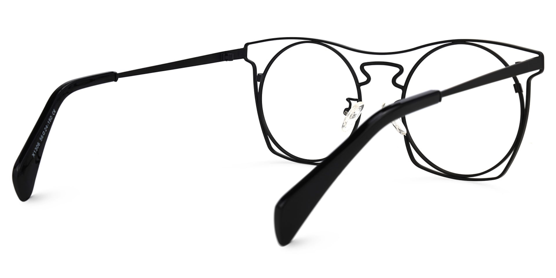 Janice Geometric Black Glasses | Zeelool Glasses3