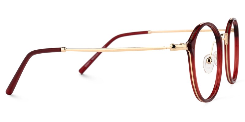 Colcas Round Red Glasses | Zeelool Glasses2