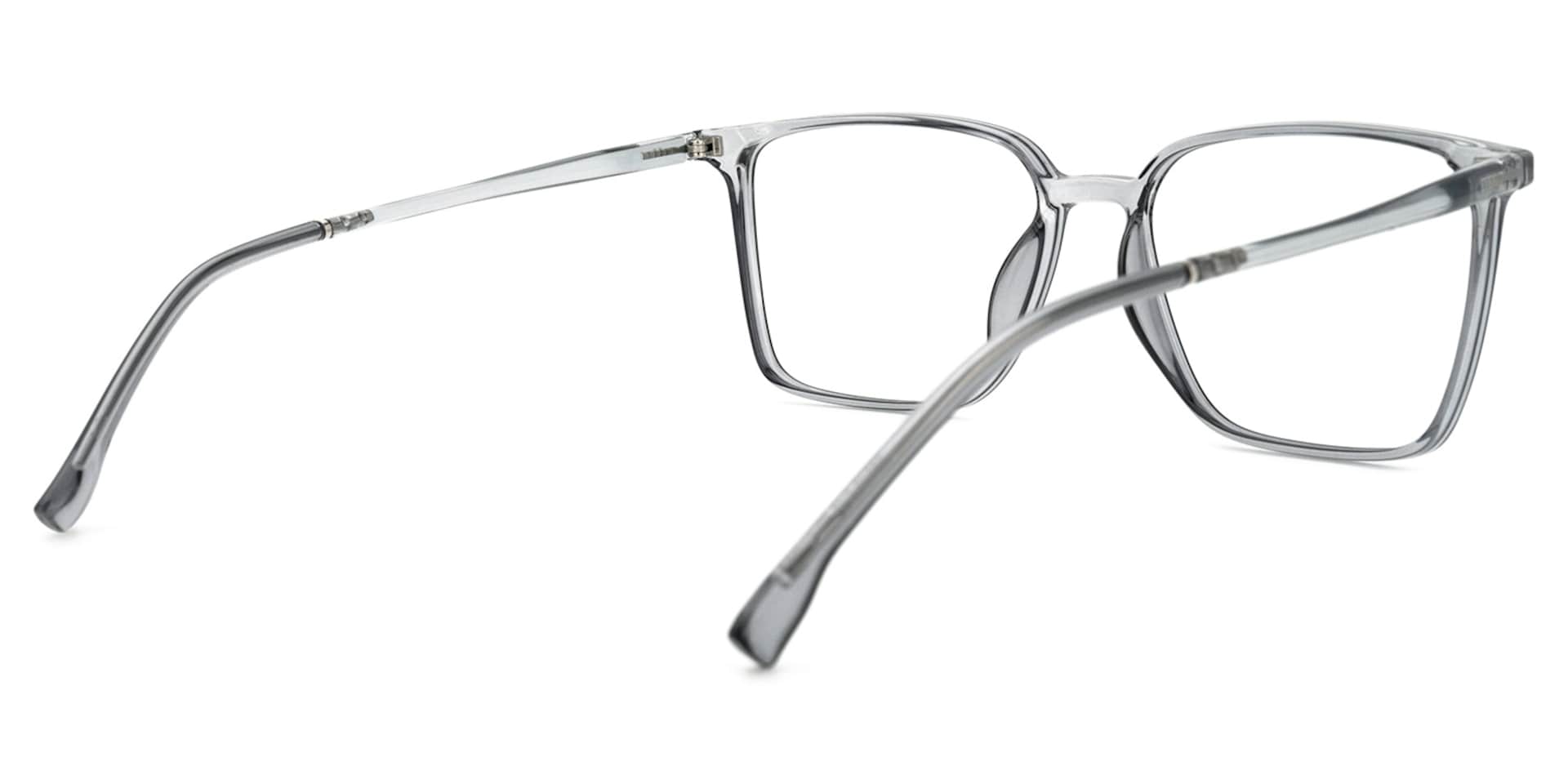 Raytina Square Gray Glasses | Zeelool Glasses3