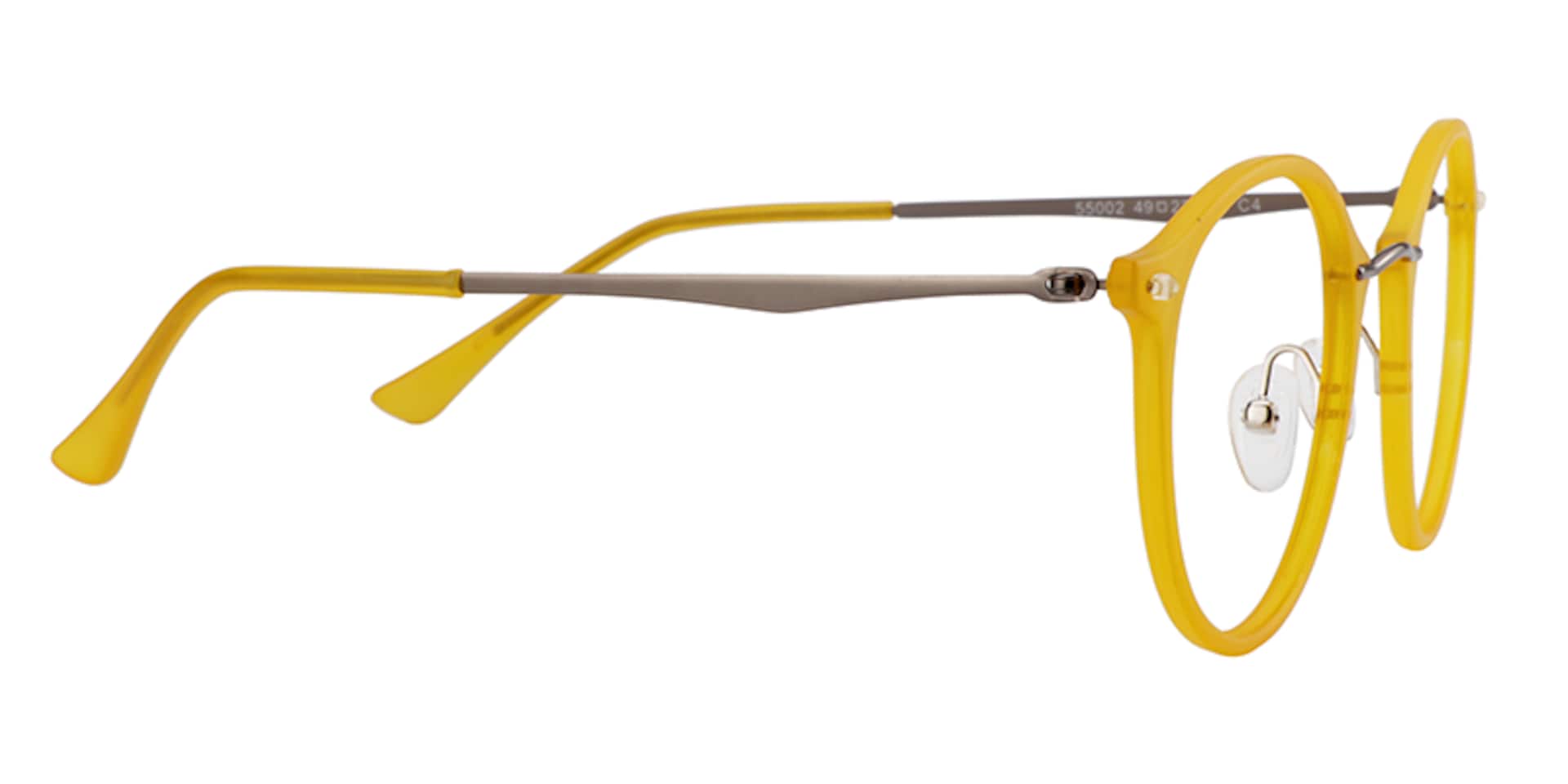 Ivy Round Yellow Glasses | Zeelool Glasses6