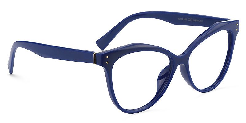 Saul Cat Eye Dark Blue Glasses  | Zeelool Glasses3