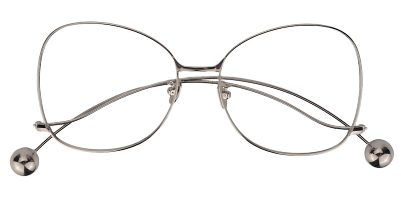 Jeremy Square Silver Glasses | Zeelool Glasses2