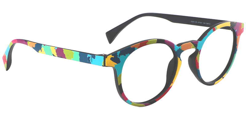Street-Artist Round Colorful Glasses | Zeelool Glasses2