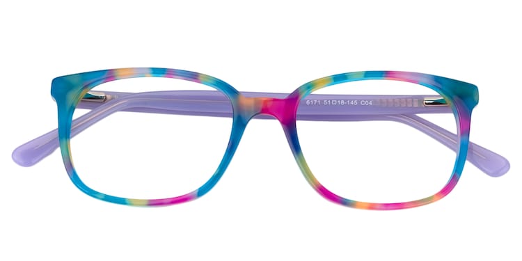 Angell Rectangle Blue Glasses