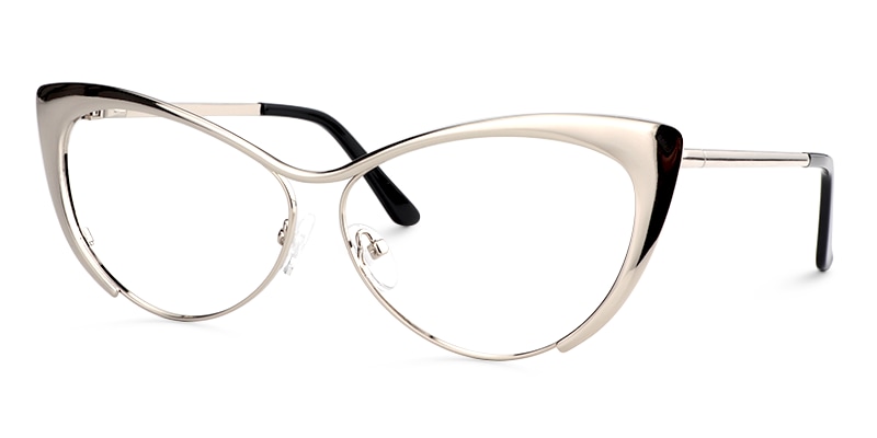 Ellen Cateye Silver Glasses3