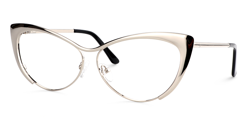 Ellen Cateye Silver Glasses | Zeelool Glasses1