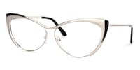 Ellen Cateye Silver Glasses1