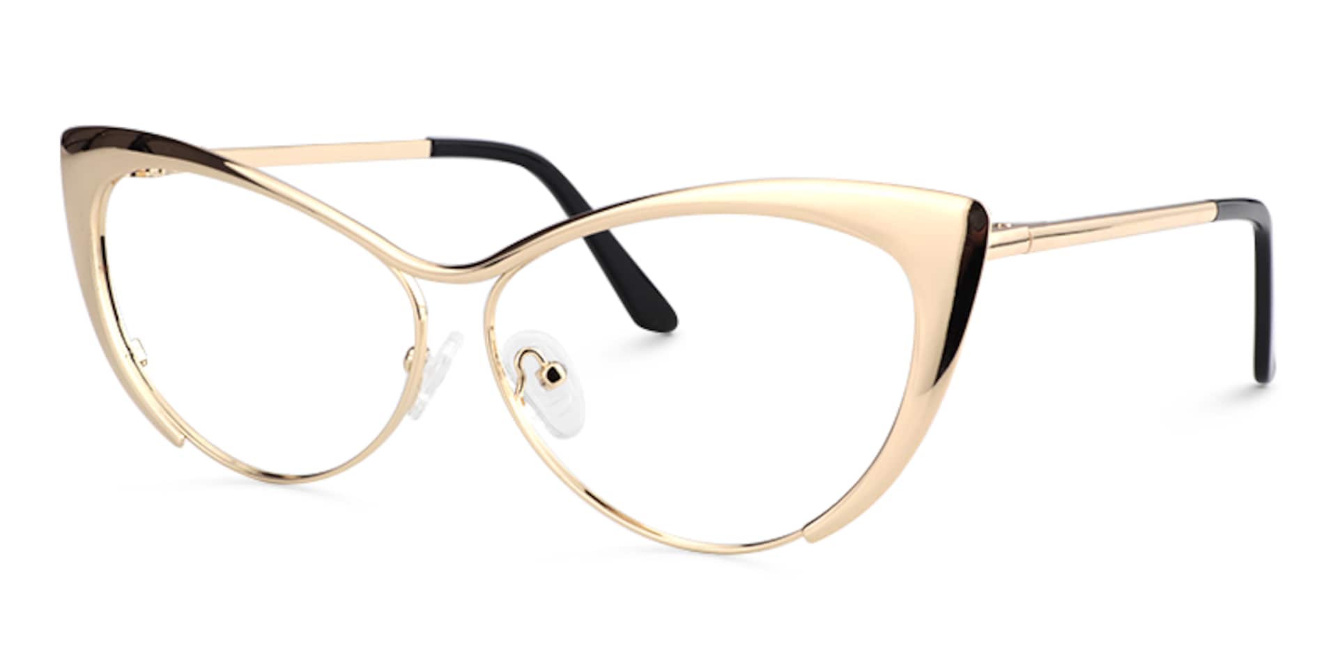 Ellen Cateye Gold Metal Frame Glasses for Women4