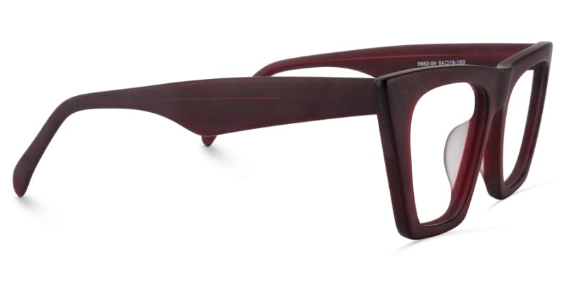 Cecile Cat Eye Red Glasses | Zeelool Glasses3