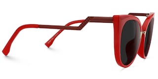 Jacqueline Cat Eye Red Sunglasses3