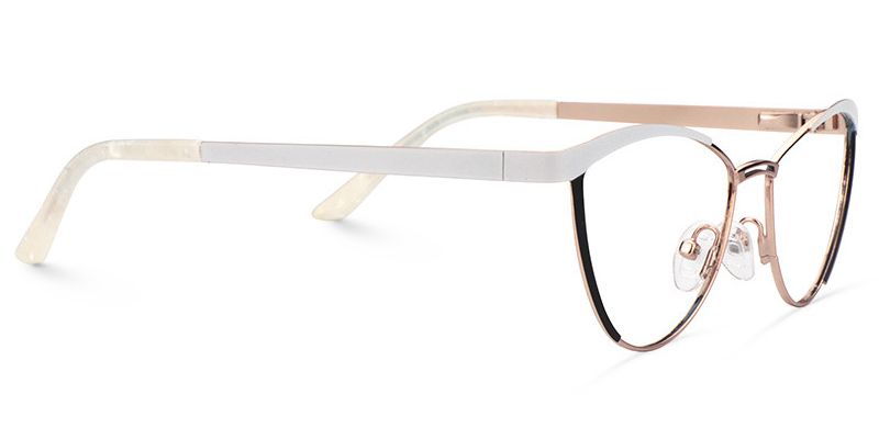 Sydney Cat Eye White Frame Glasses | Zeelool Optical4