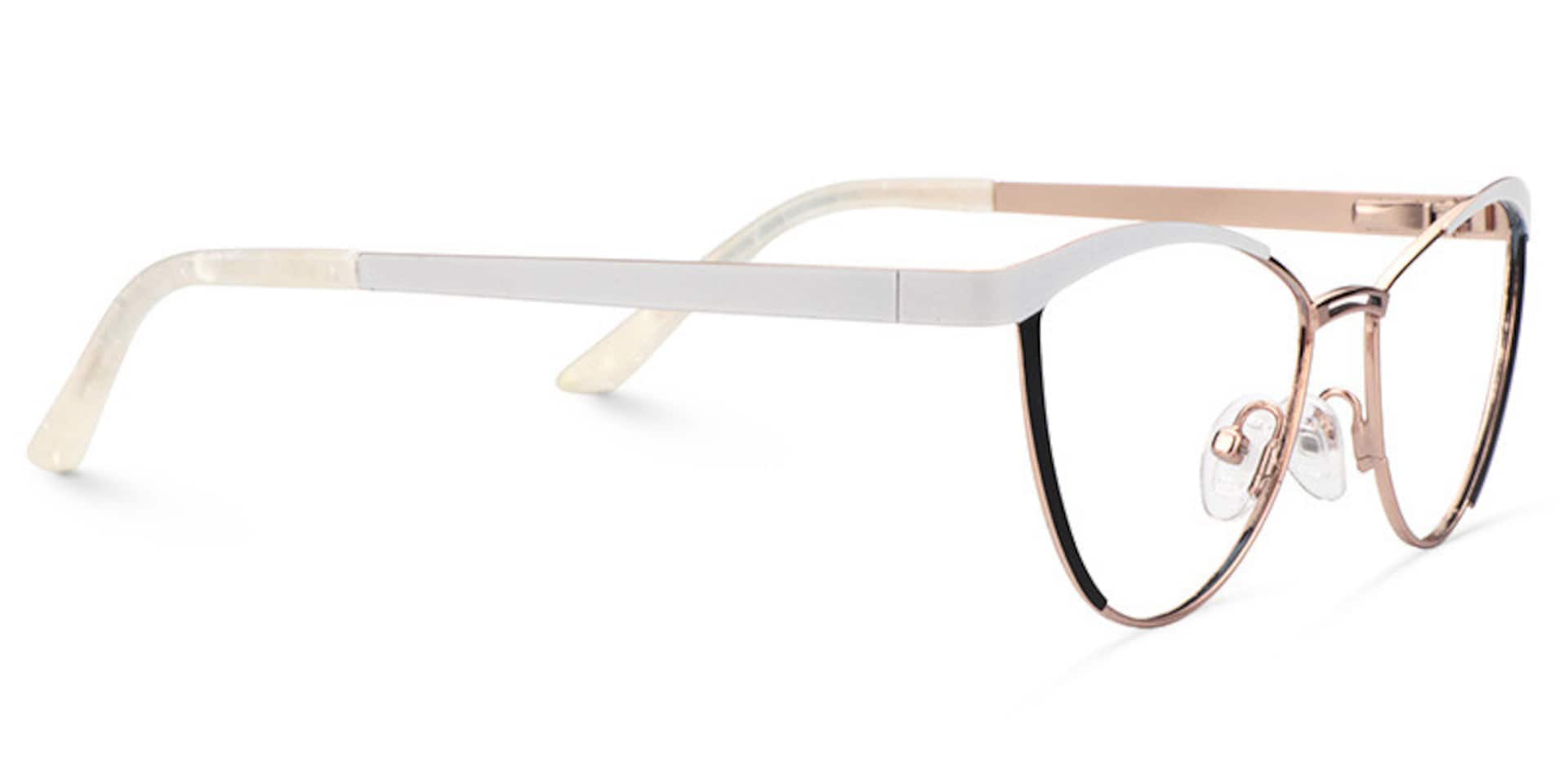 Sydney Cat Eye White Frame Glasses | Zeelool Optical4