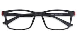 Cheche Rectangle Black Glasses1