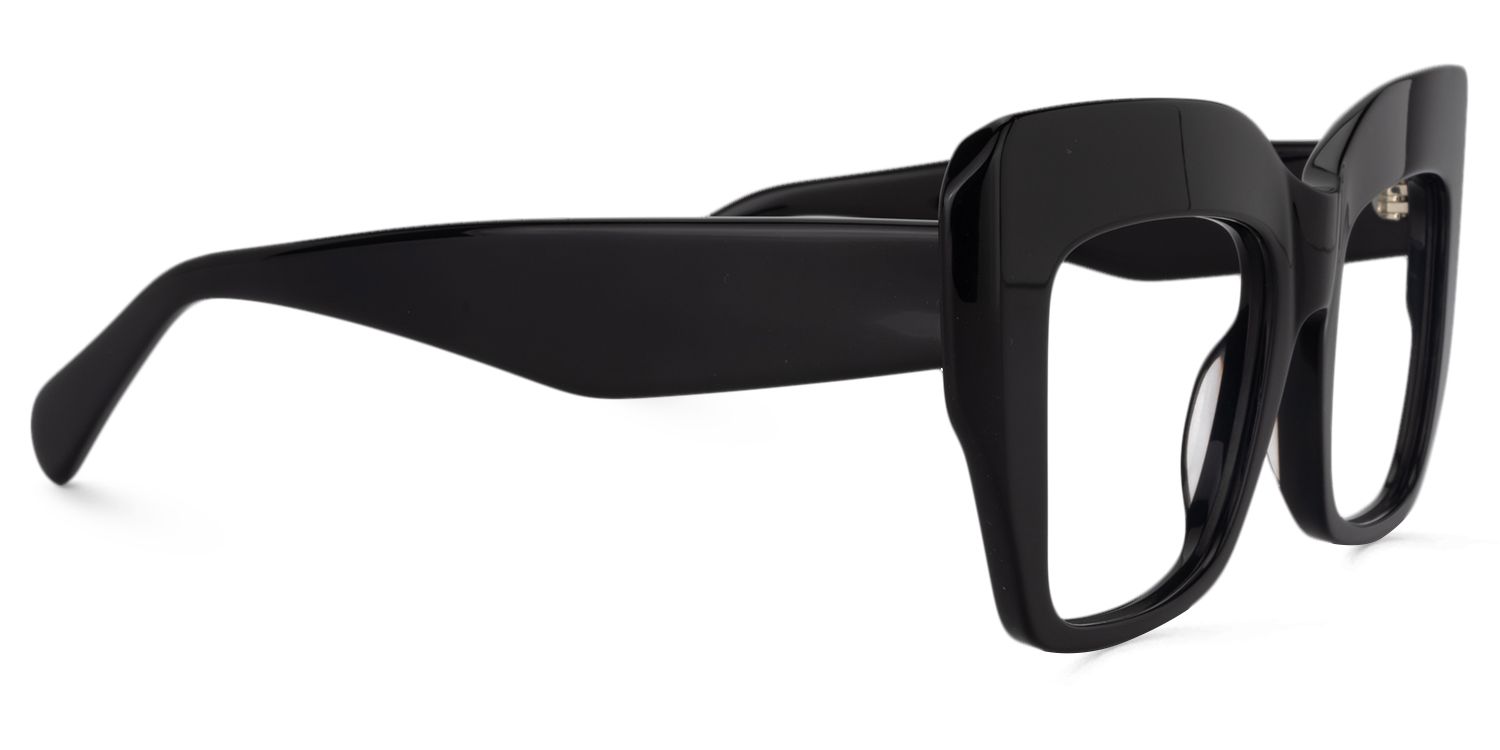 Charmaine Cateye Black Eyeglasses & Wide Frames4