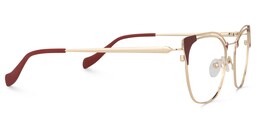 Cicero Square Dark-Red Glasses4