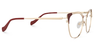 Cicero Square Dark-Red Glasses4