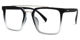 Shumac Square Black-Clear Glasses1
