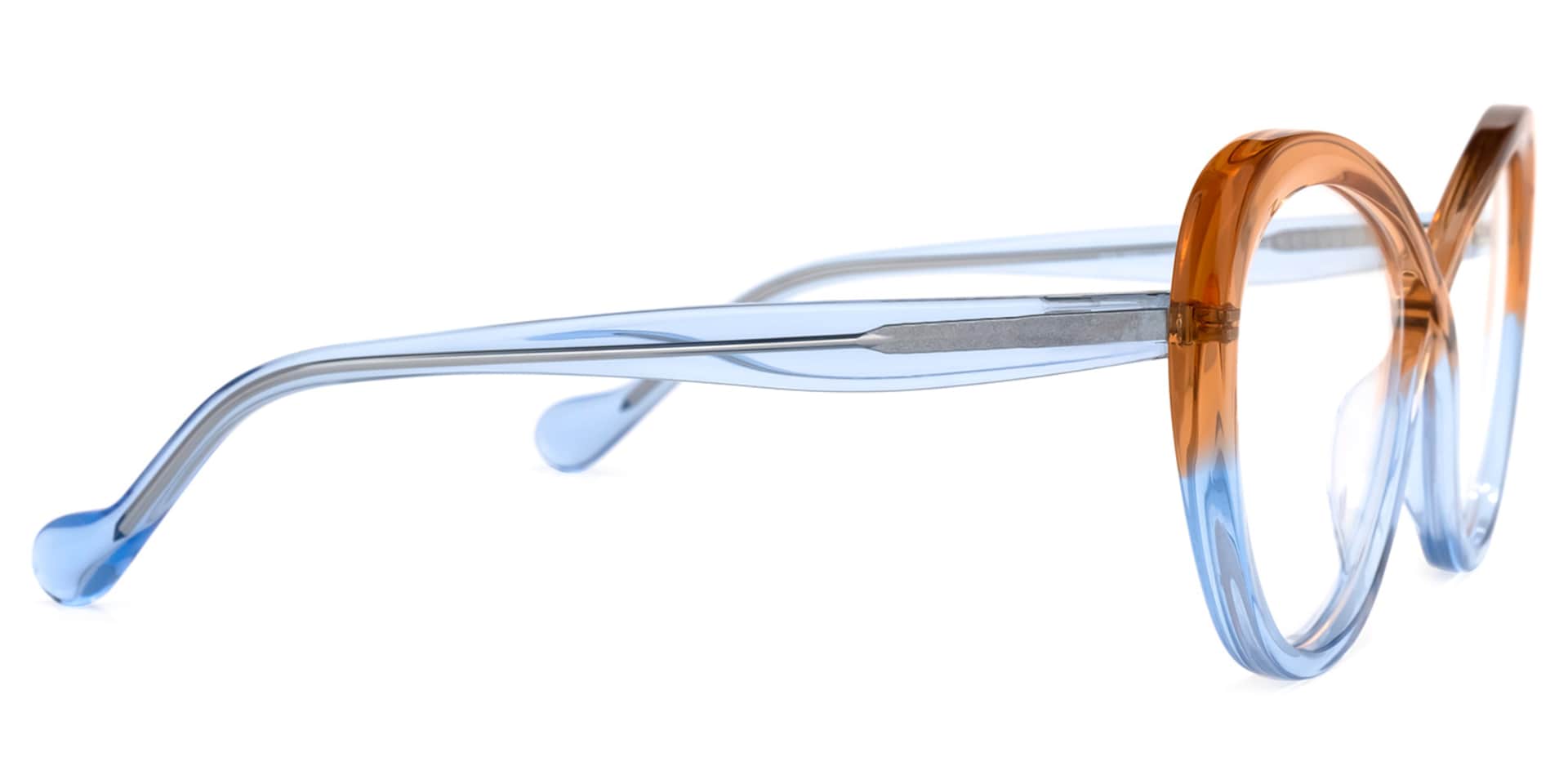 Charde Geometric Blue Glasses | Zeelool Glasses2