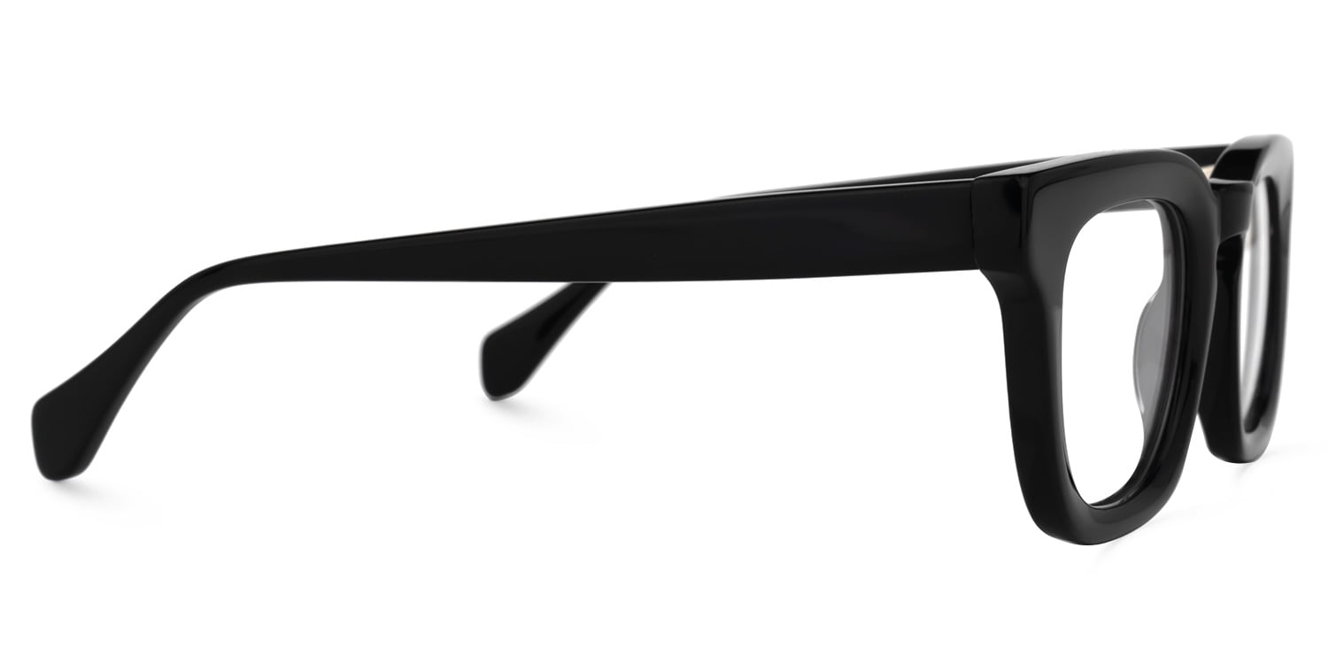 Tenika Square Black Glasses | Zeelool Glasses2