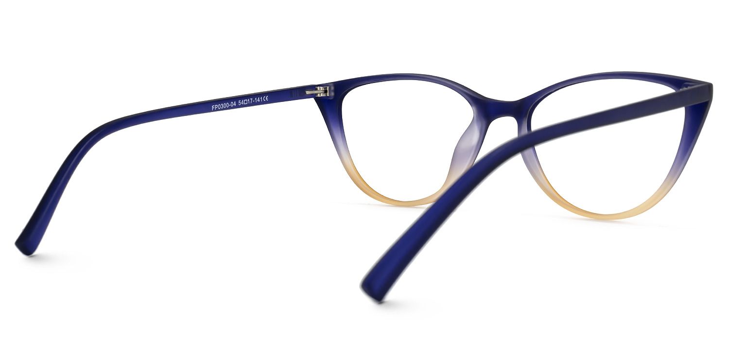 Lucy Cateye Blue Glasses  | Zeelool Glasses3