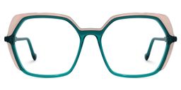 Chaniera Geometric Green Glasses0