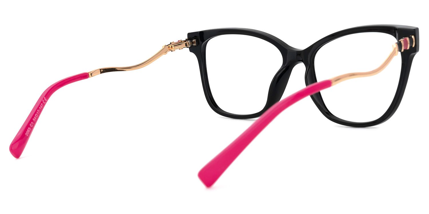 Stevens Cateye Black Glasses | Zeelool Glasses3