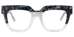 Carolann Square White Glasses0
