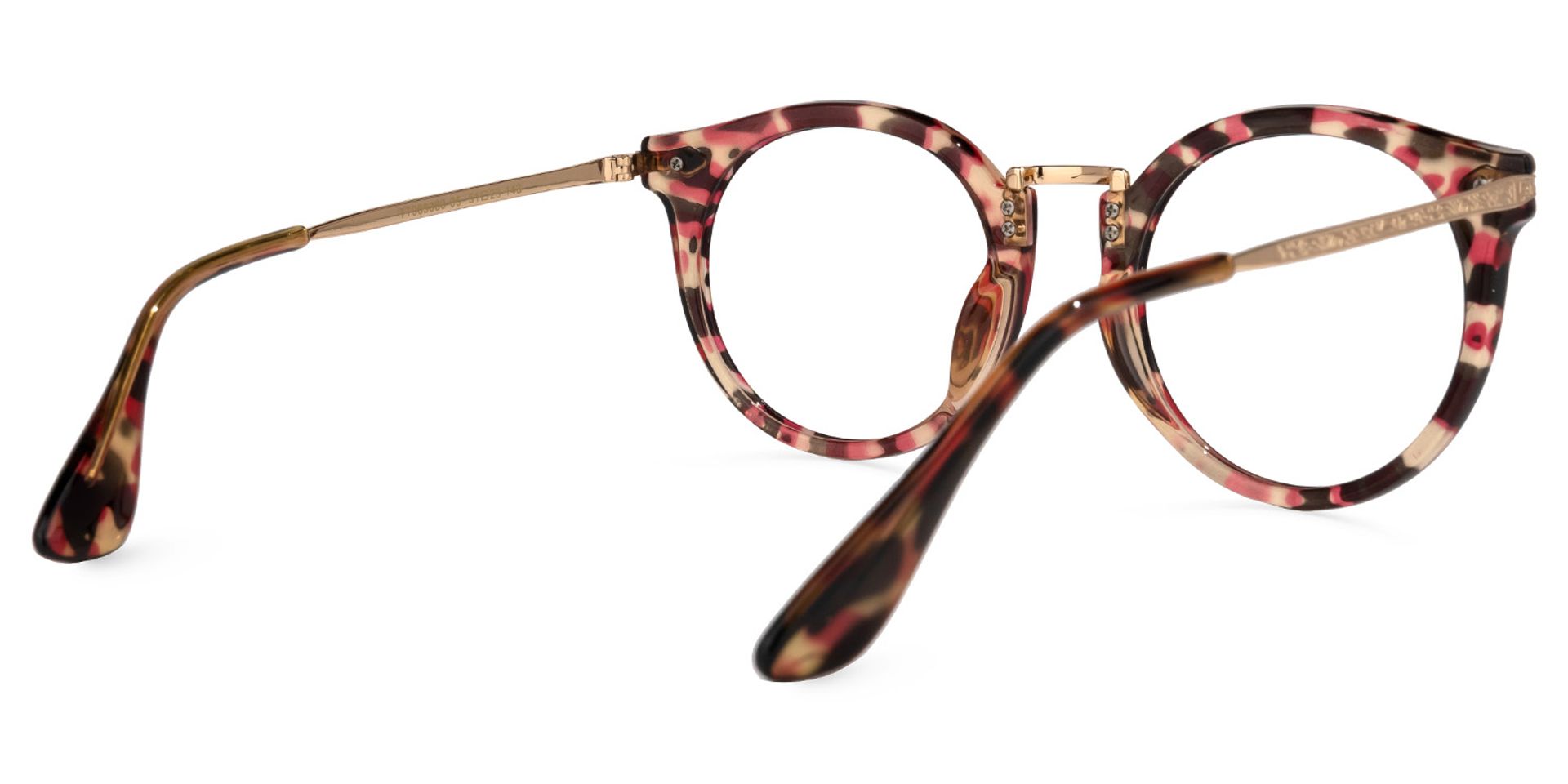 Quentina Round Red-Floral Frame Glasses | Zeelool Optical3