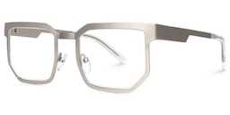 Barber Geometric Silver Glasses2