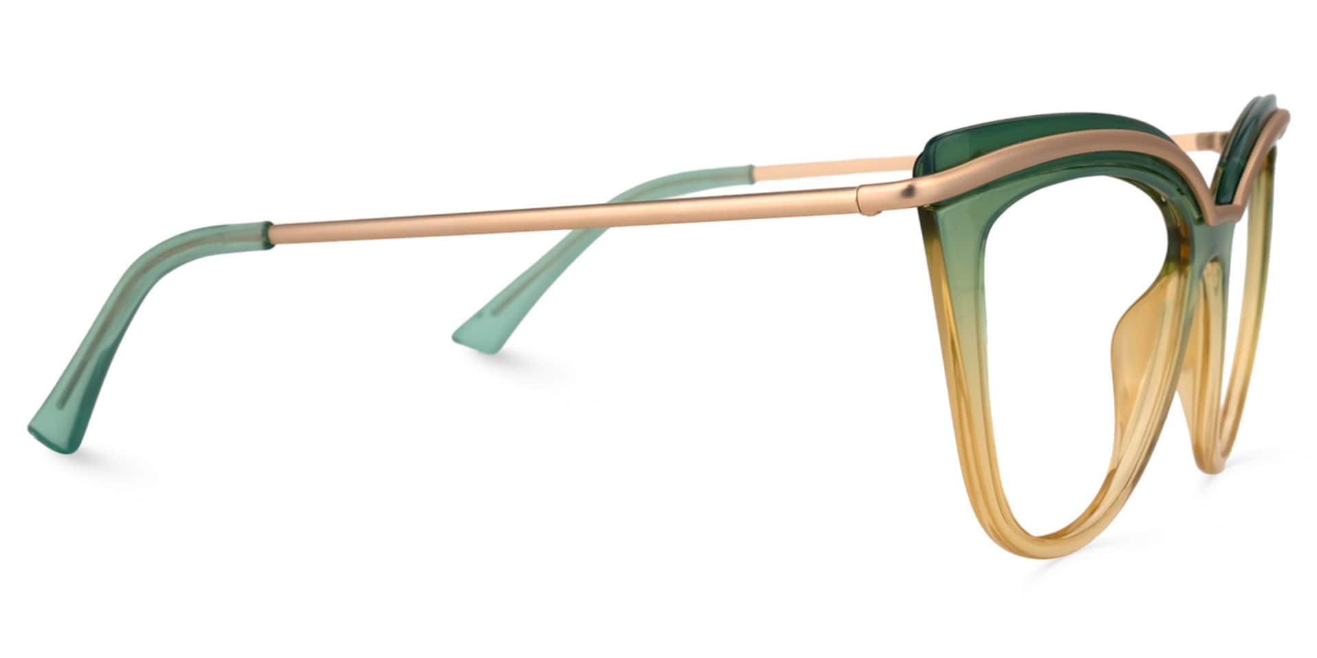 Wasiq Cateye Green Glasses | Zeelool Glasses2
