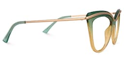 Wasiq Cateye Green Glasses2