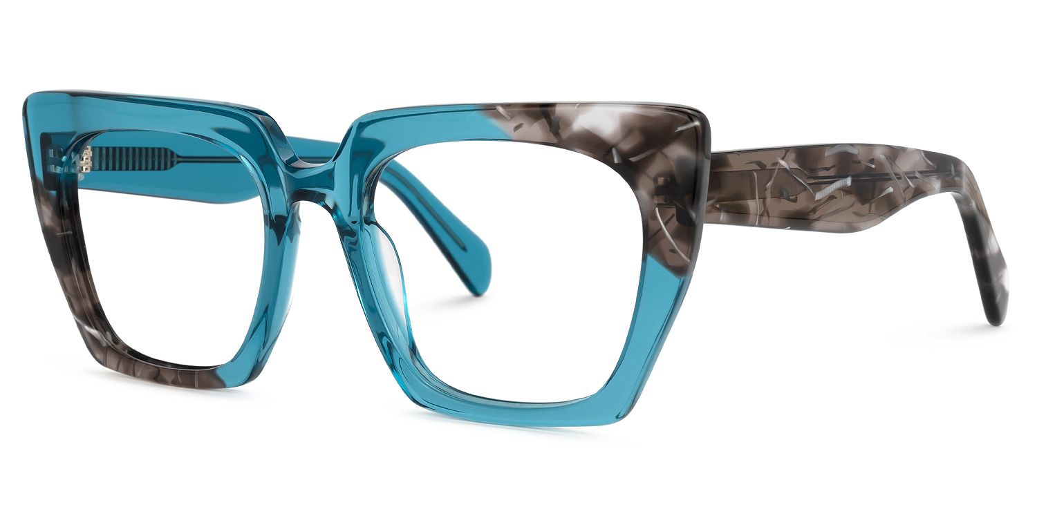 Dwana Square Blue Glasses | Zeelool Glasses