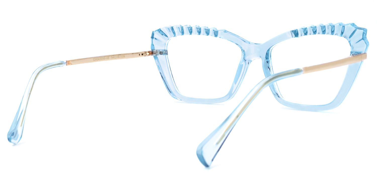 Sophie Cateye Light-Blue Glasses | Zeelool Glasses3