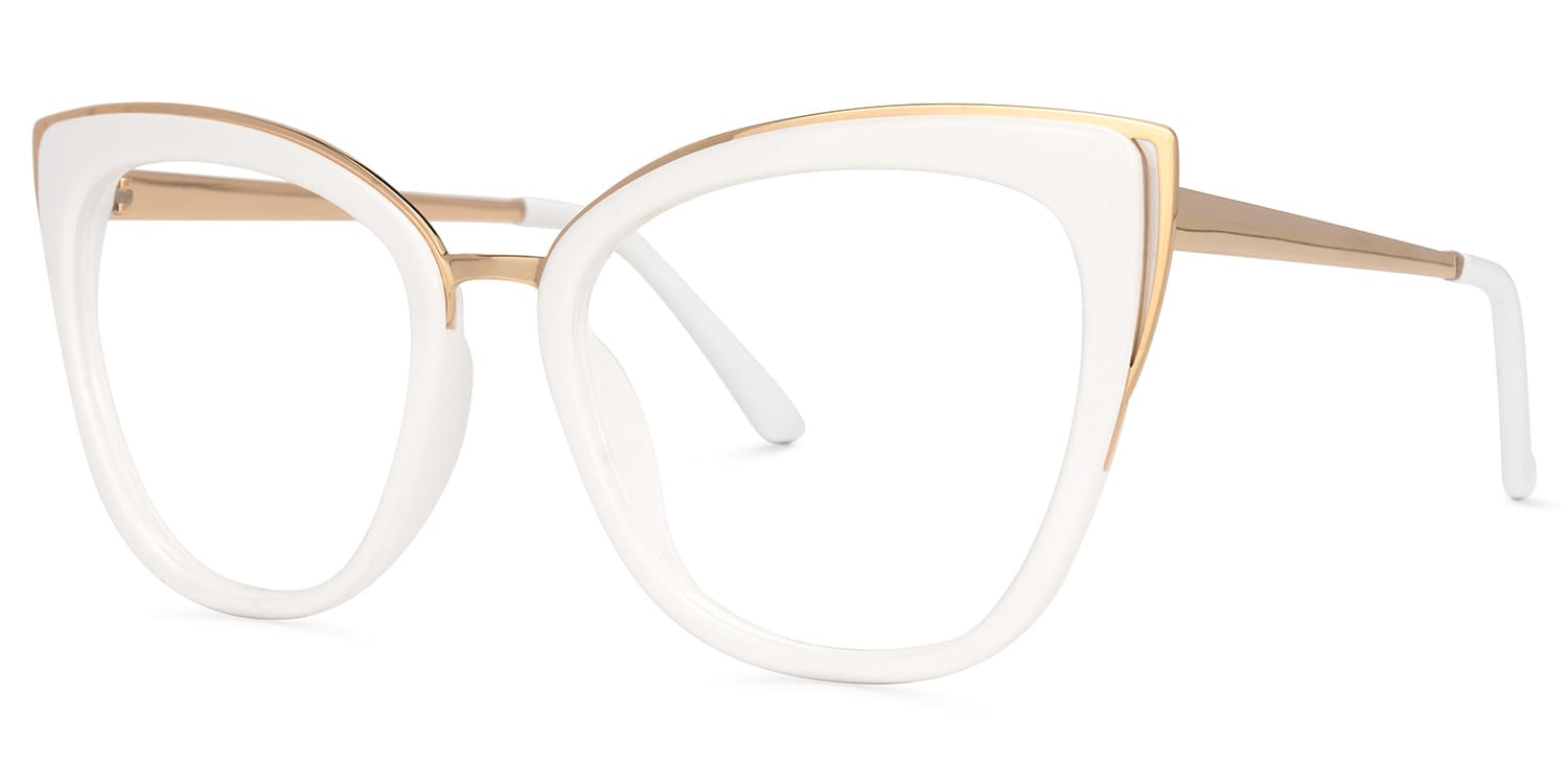 Ruiz Cateye White Glasses1