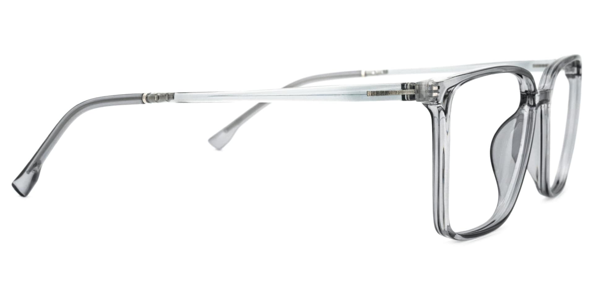 Raytina Square Gray Glasses | Zeelool Glasses2