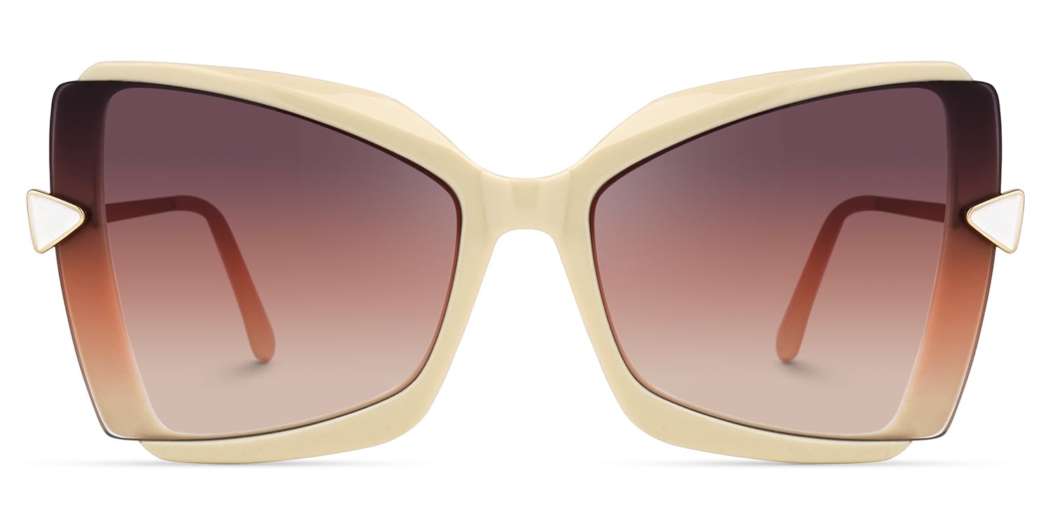 【RAJAS】Venus Smaile Marisela Butterfly White Sunglasses | Zeelool Glasses