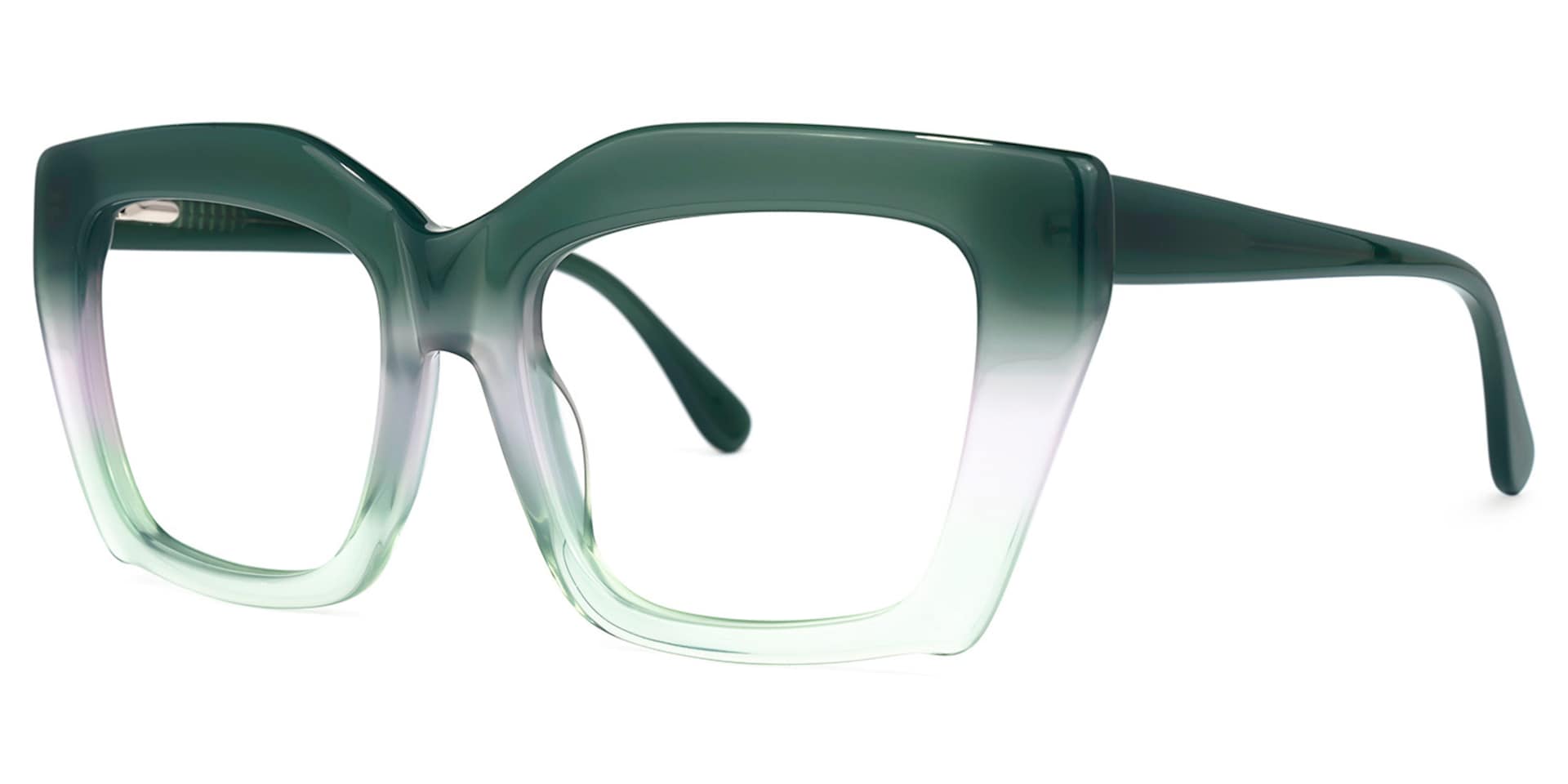 Petra Rectangle Green Glasses | Zeelool Glasses1