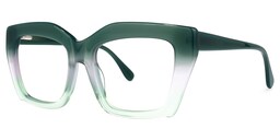 Petra Rectangle Green Glasses1