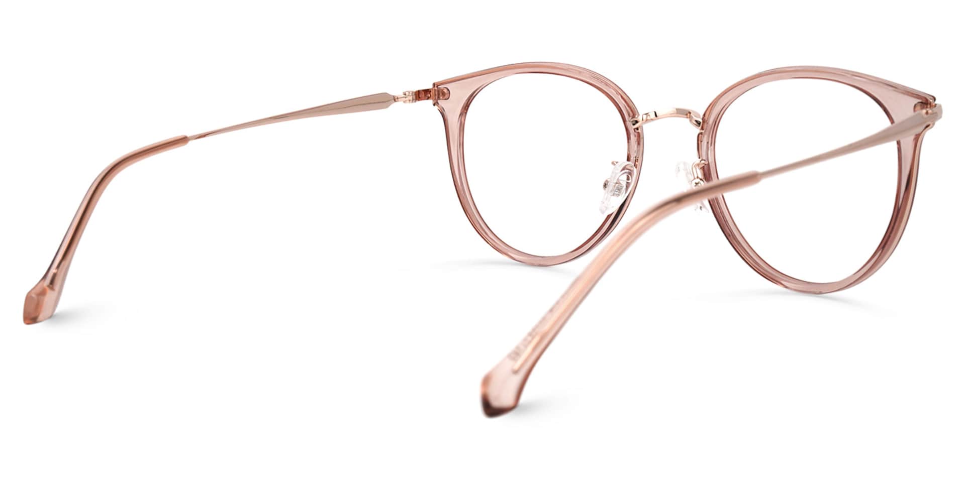 Yahaira Round Pink Glasses | Zeelool Glasses3