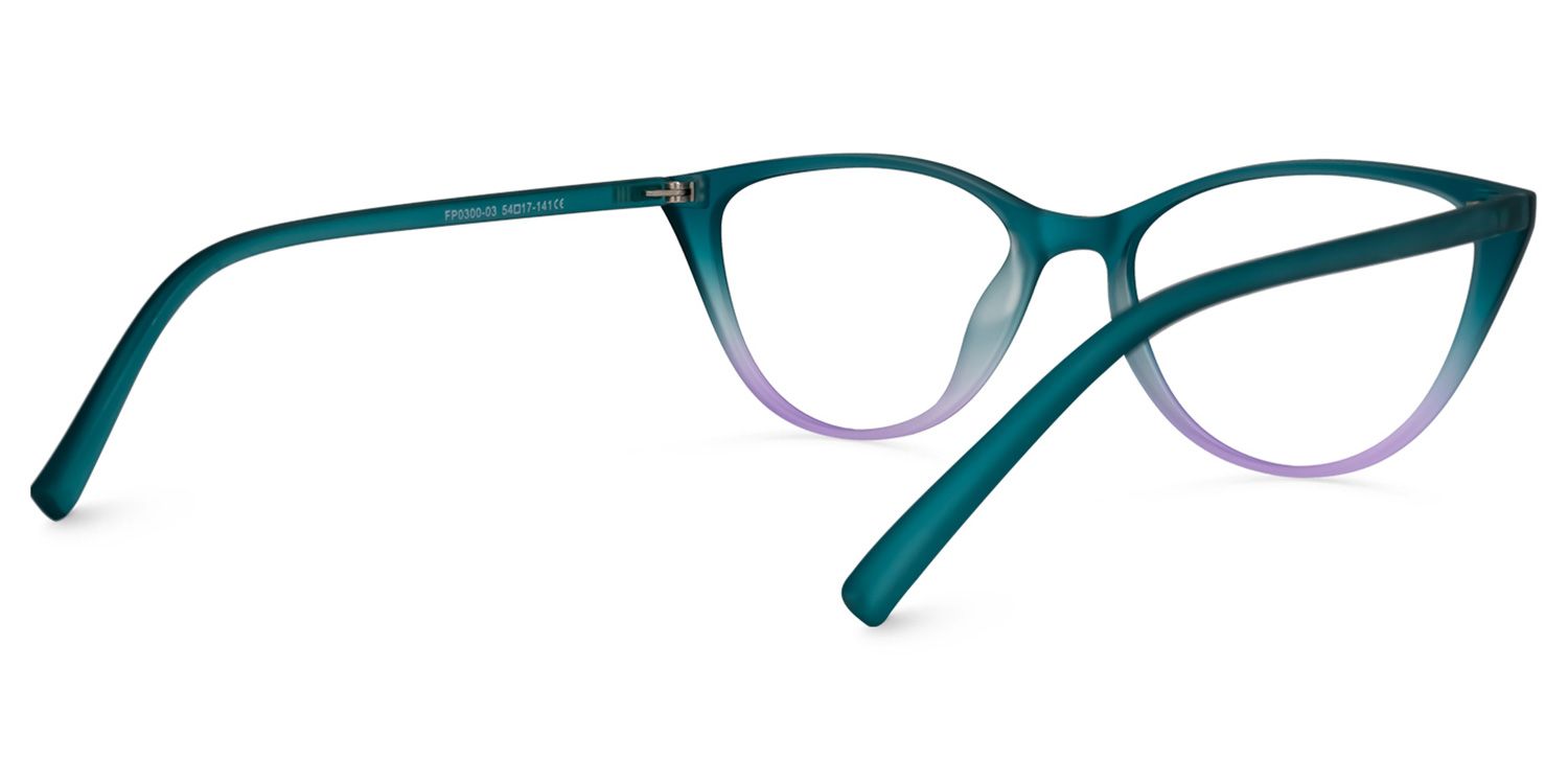 Lucy Cateye Green Glasses  | Zeelool Glasses3