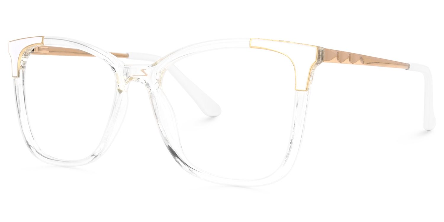 Rokea Square Clear Glasses | Zeelool Glasses1