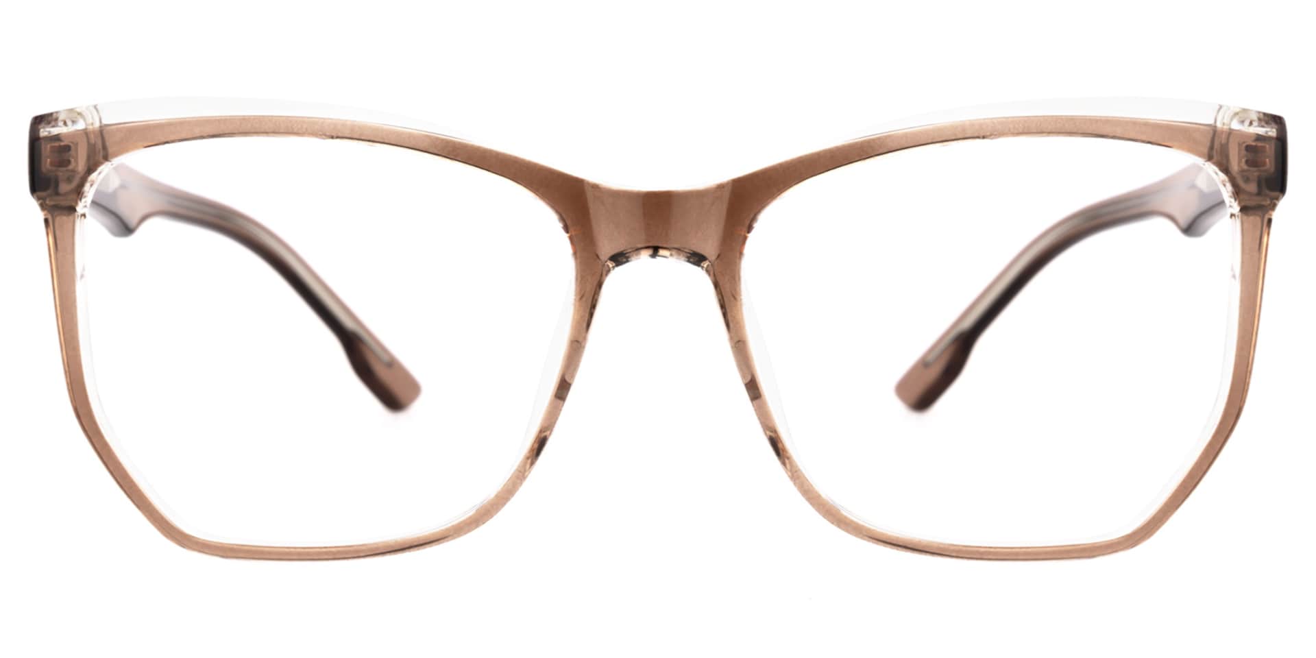 Libby Geometric Brown Thin Frame Glasses | Zeelool2