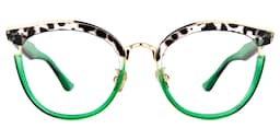 Laraine Cat Eye Two-Tone Glasses0