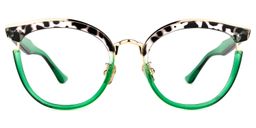 Laraine Cat Eye Green Glasses0