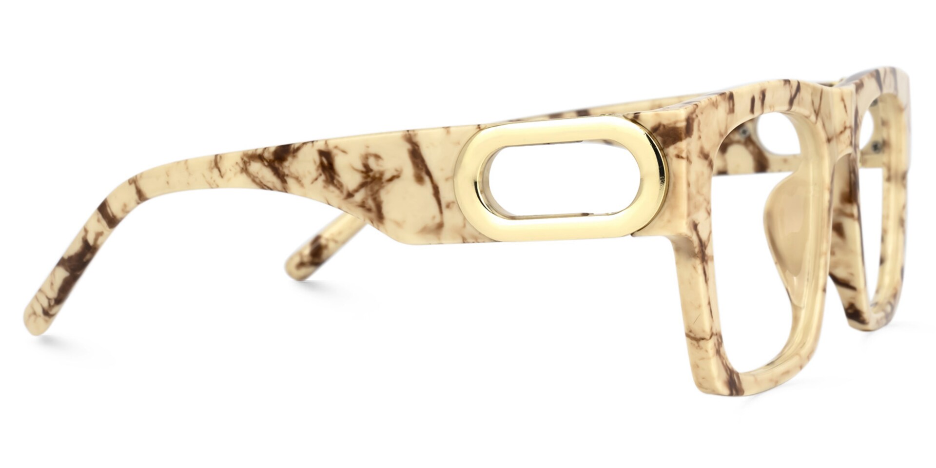 Suheil Square Beige Glasses | Zeelool Glasses2