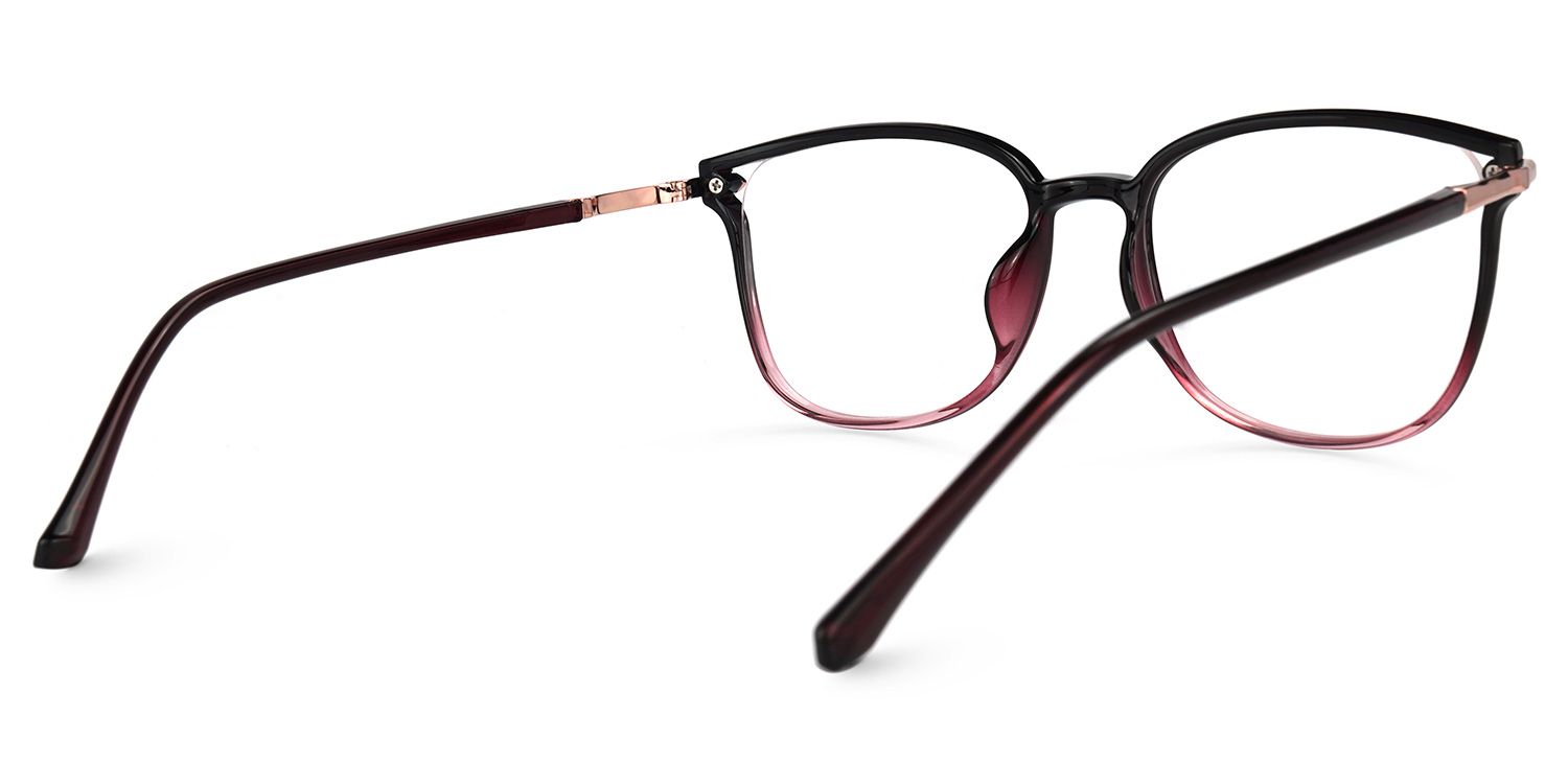 Mander Square Pink Glasses | Zeelool Glasses3