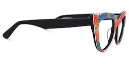 Makie Cateye Blue-Floral Glasses2