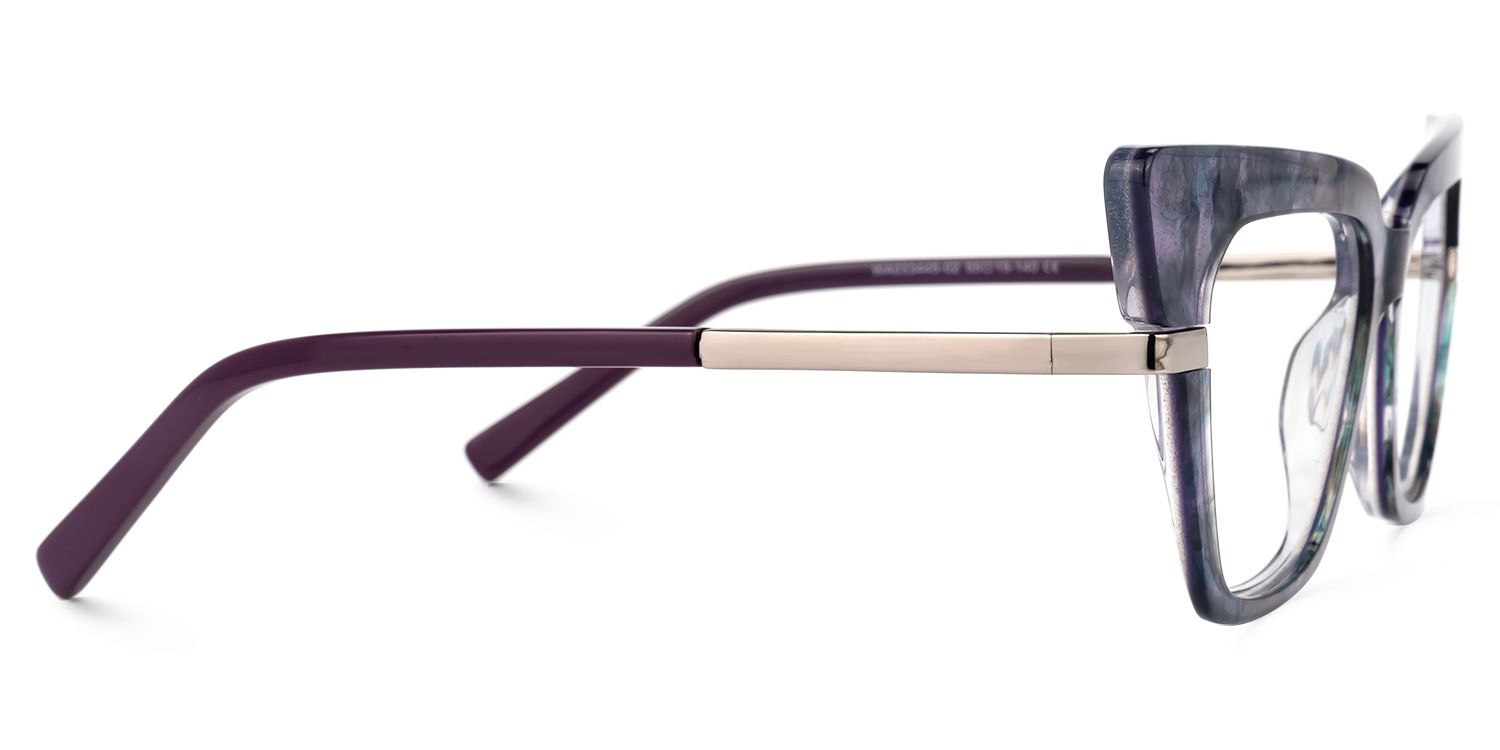 Dotson Cateye Purple-Gray Glasses | Zeelool Glasses2